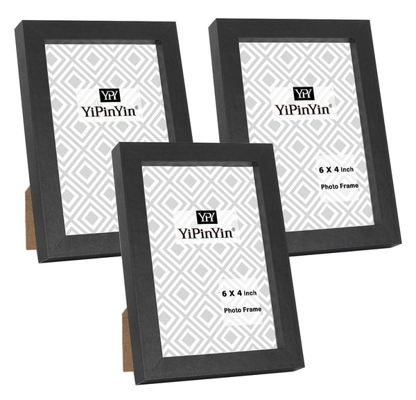 Black 50x70cm Boxed Picture Frames Set of 3 with Mounts for 40x60cm, 70x50cm poster frame with Acid Free mount for 40x60cm photo (Black 3Pack)