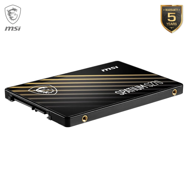 MSI SPATIUM S270 SSD 480GB - SATA 3 2.5" Solid State Drive, 500MB/s Read & 450MB/s Write, 3D NAND, Built-In Data Security, MSI Center - 5 Year Warranty (250 TBW)