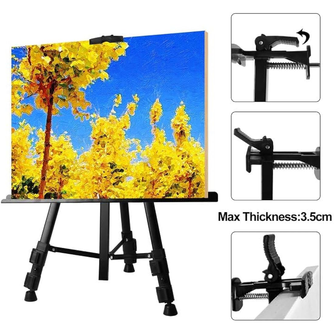 FUDESY Artist Easel Stand, Adjustable Art Tripod for Painting, 58cm to 182cm Tabletop and Floor Painting Display Adult Easel Stand, Aluminum Drawing Stand with Portable Bag