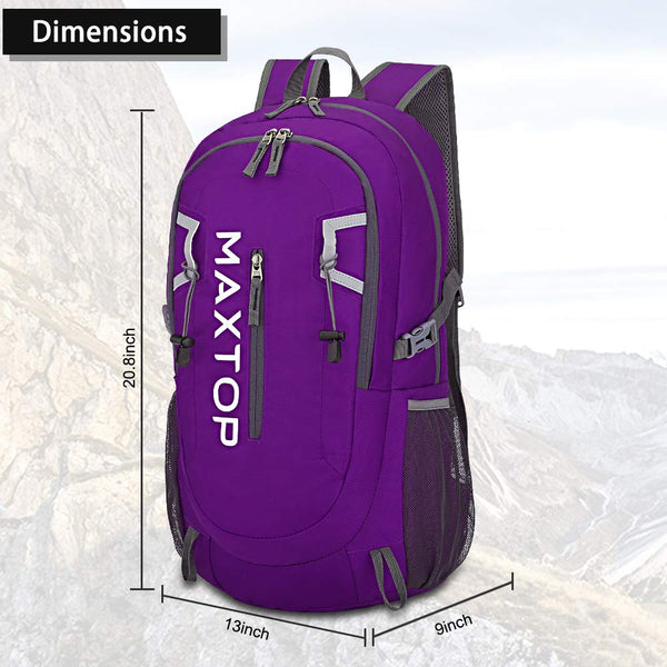 MAXTOP 40L Ultra Lightweight Packable Backpack Foldable Rucksack Water Resistent For Men Women Kids Outdoor Camping Hiking Travel Daypack Handy Durable
