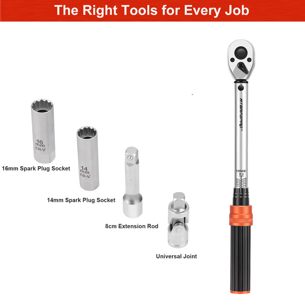 ATsafepro Torque Wrench 3/4 Inch, 100-600 Nm Torque Wrenchs, ±3% Error Accuracy with 48 Teeth Dual-Direction Adjustable for Repair of Car, Truck, Tractor