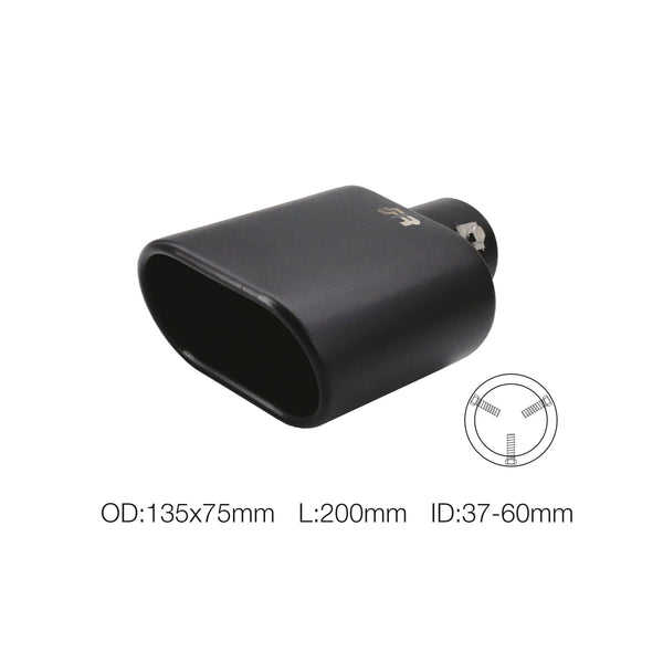 SIMONI RACING TRX/16N Exhaust Muffler Universal, Stainless Black