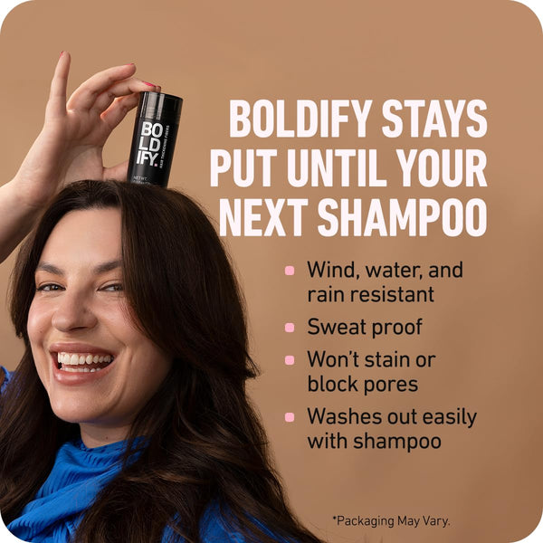 BOLDIFY Hair Fibres (56g) - Fill In Thinning and Fine Hair for an Instantly Fuller, Thicker Look - 14 Shades for Women and Men - Medium Brown