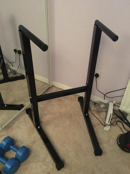 Yaheetech Dip Bars Dip Station Home Gym Pull Bar, Strength Training Dip Stand Freestanding Parallel Bar, Heavy Duty Fitness Equipment for Bicep Triceps Shoulder Exercise