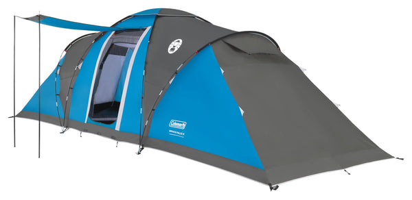 Coleman Spruce Falls 4 Tent | 4 Man Vis-a-Vis Family Tent with 2 opposite XXL size Bedrooms and Living area | 4 Person Camping Tent | 3000mm Waterproof | Sewn-in Groundsheet
