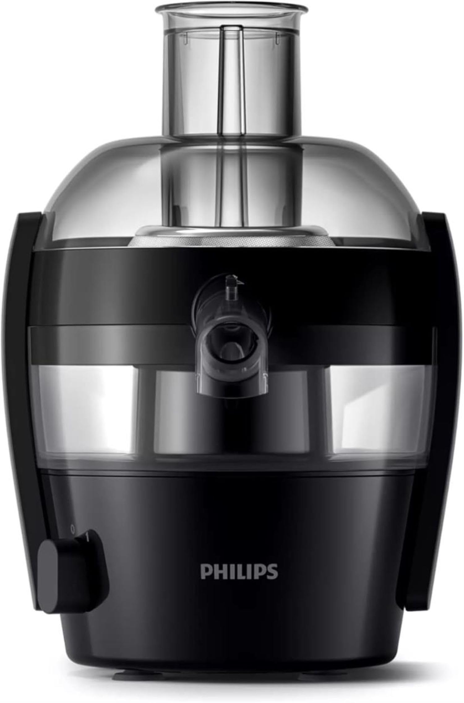 Philips Viva Collection Compact Juicer, 1.5 Litre, 500 Watt, Quick Clean Technology, Drip Stop, Dishwasher Safe Parts, See-through Pulp Container,