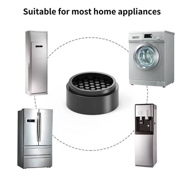 Ezprotekt 16Pack Adjustable Furniture Risers, 1 Inch Washing Machine Riser Stackable Round Bed Risers Creates an Additional 1", 2", or 3" of Height