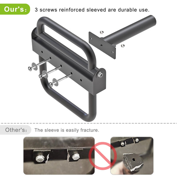 Kipika Barbell Olympic Trap Bar, Hex Bar, Shrug Bar, Deadlift Bar with Stand and Folding Handles for Olympic Weight Lifting, Shrugs, Squats, Solid 2