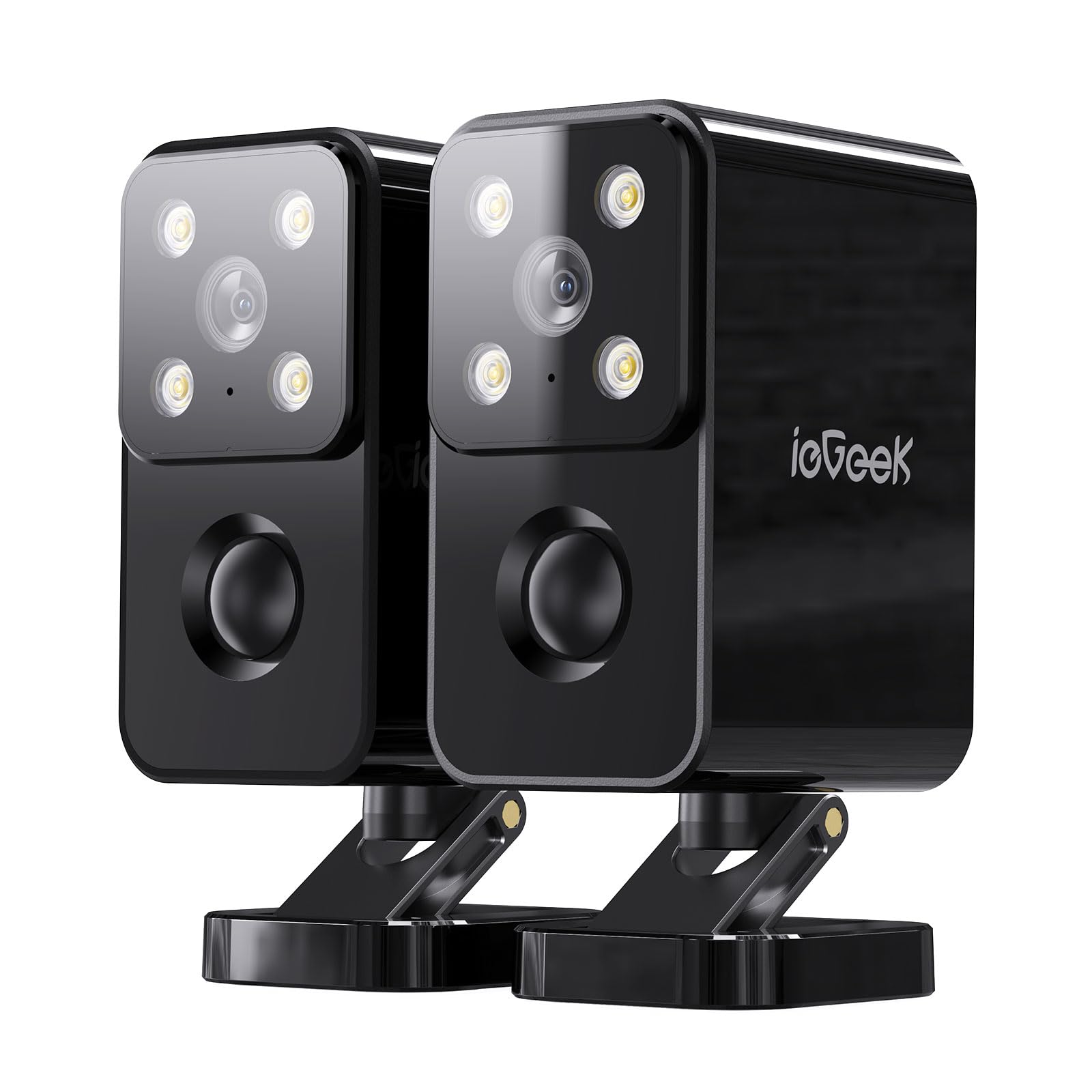 ieGeek No Monthly Fee 2K Security Camera Outdoor Wireless, 180° Horizontal Pan, Rechargeable Battery Wifi Home Camera, Colour Night Vision, Motion Detection, Siren Floodlight, Voice Intercom, IP65