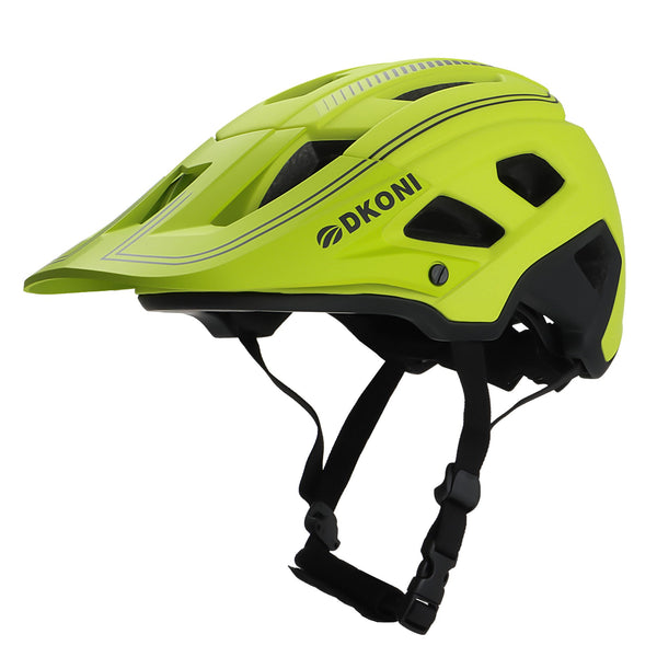 DKONI MTB Mountain Bike Helmet for Youth and Adults, Unisex, Lightweight, Adjustable Fit 54-61cm, Removable Visor and Liners, 17 Large Air Vents