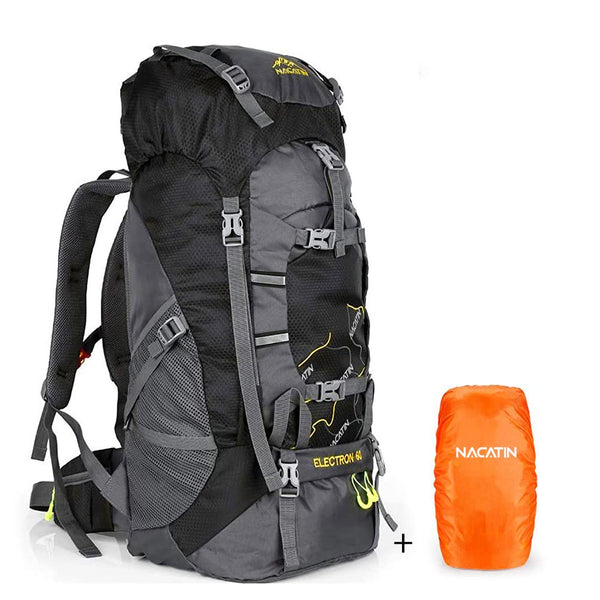 NACATIN Hiking Backpack, 60L Large Rucksack for Men Women, Tear and Water-resistant Ideal for Camping Trekking Travel Outdoor