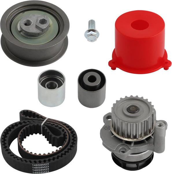 maXpeedingrods Timing Belt Kit w/Water Pump Tensioner for VW Eos 2.0T GTI Base Jetta Passat