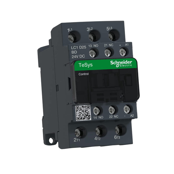 Schneider Electric, TeSys D contactor - 3P(3 NO) - AC-3 - <= 440 V 38 A - 230 V AC 50/60 Hz coil, LC1D38P7