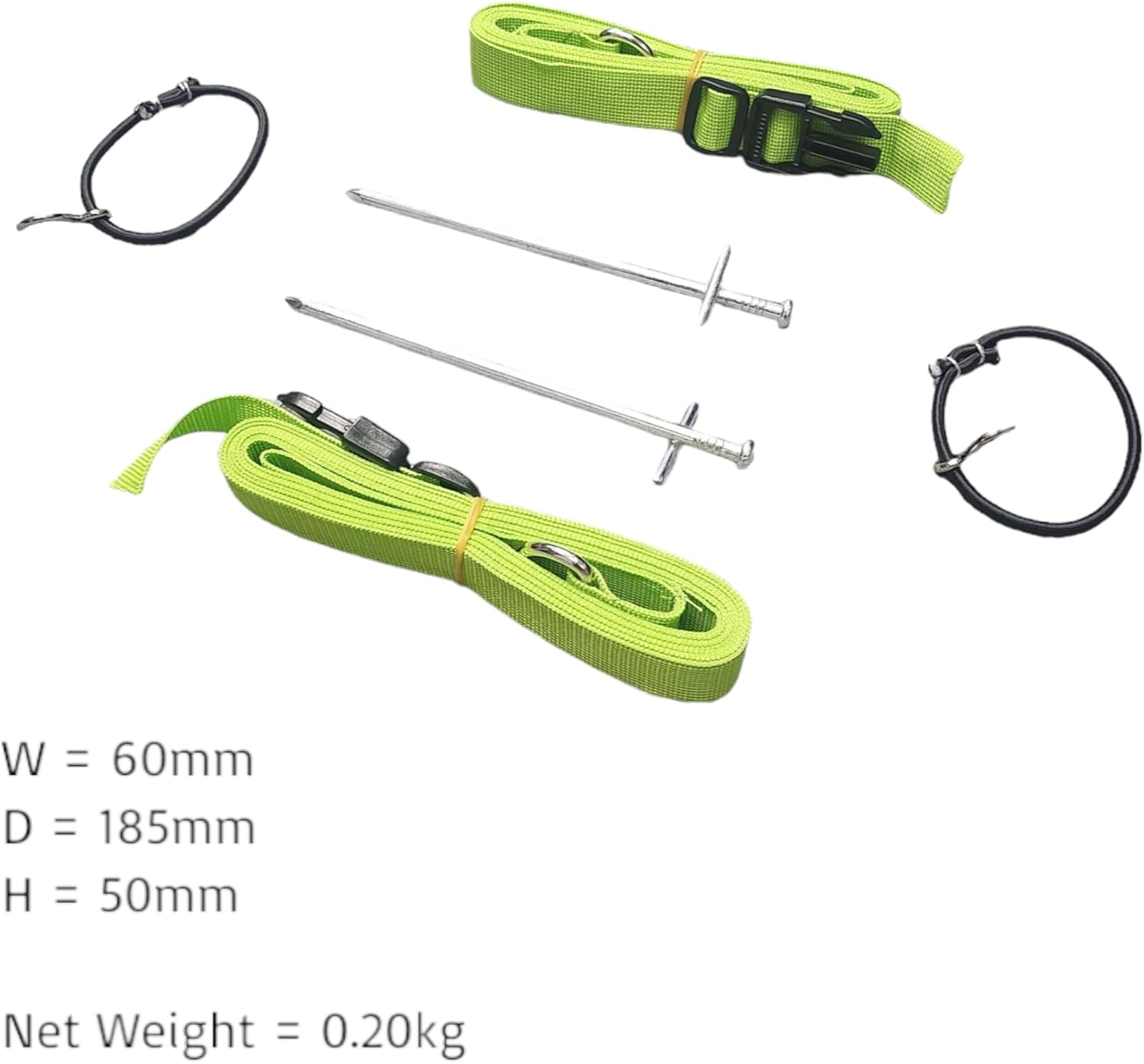 Dometic Storm Straps Tie Down Kit for Kampa or Dometic Awnings - Heavy Duty Secure Fit Acessories and Parts for Caravan, Motorhome, Campervan, Air Awning, Tent - Green