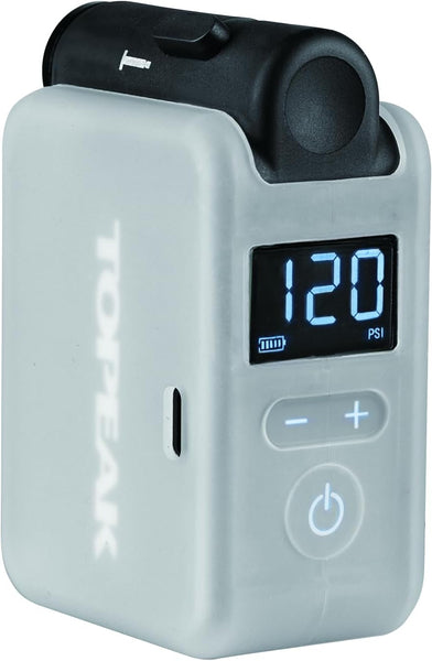 Topeak E-Booster Digital Electric Pump with Digital Gauge for Bicycle Tyres, Black