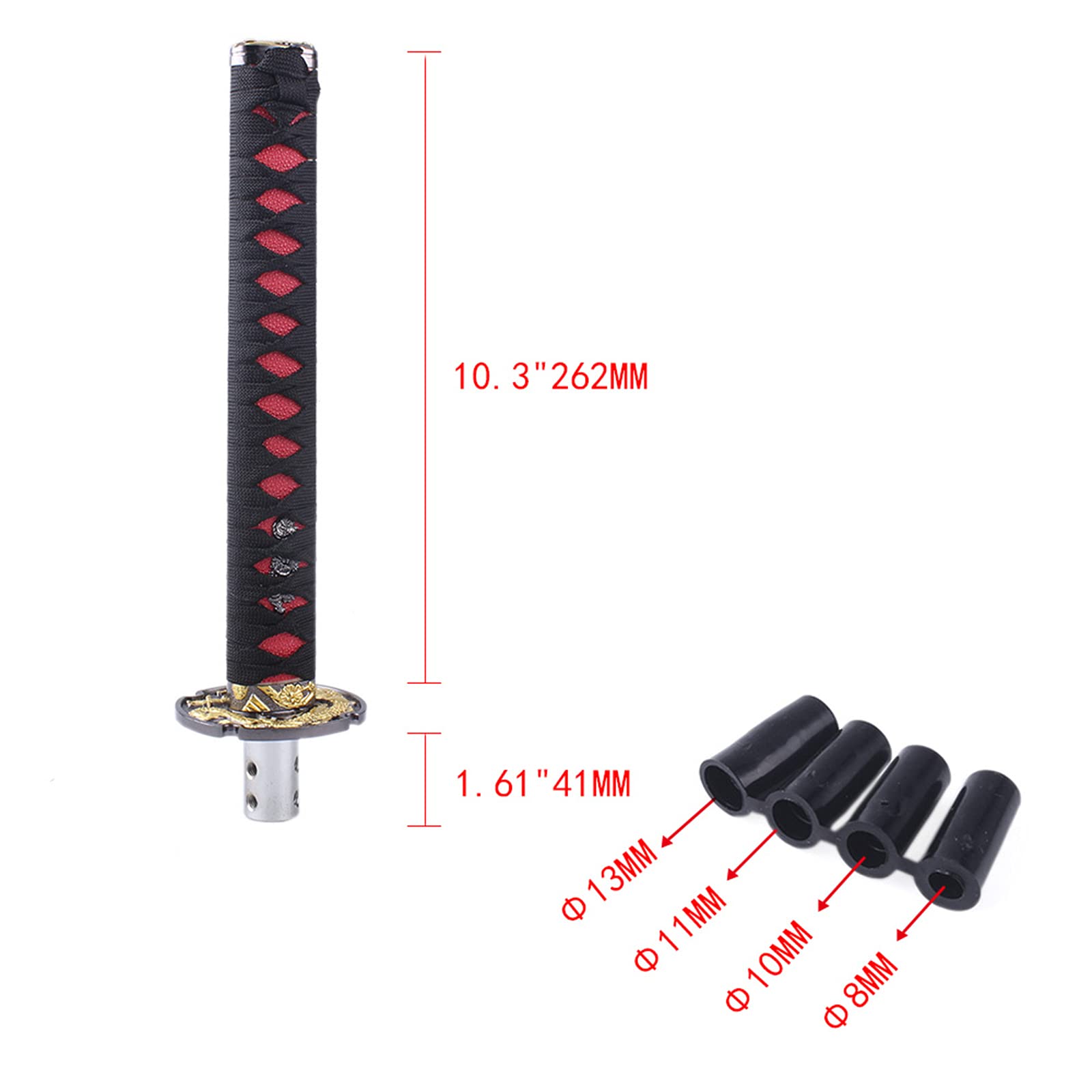 muge racing Universal Samurai Sword Automatic Shift Knob Suitable for Manual Transmission Cars-black-15cm