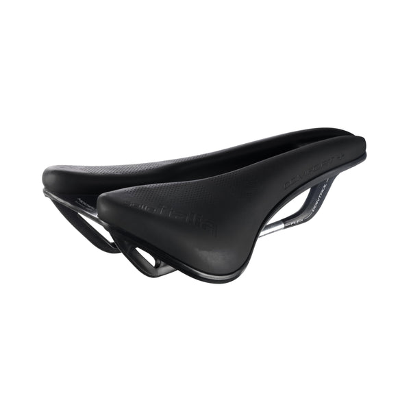 Selle Italia Model X Comfort Plus - 100% Sustainable Green Bike Saddle, Road & E-Bike Comfortable with Additional Padding and Superflow Hole, Black
