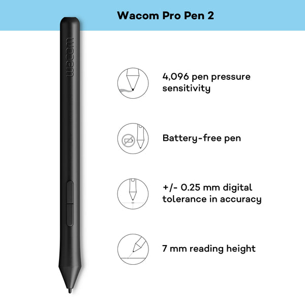 One by Wacom Small – Drawing Tablet with Pen, Stylus Battery-free & Pressure-sensitive, Compatible with Windows & Mac, Perfect Tablet for Drawing, Graphics, Remote Working or Home Schooling, Black