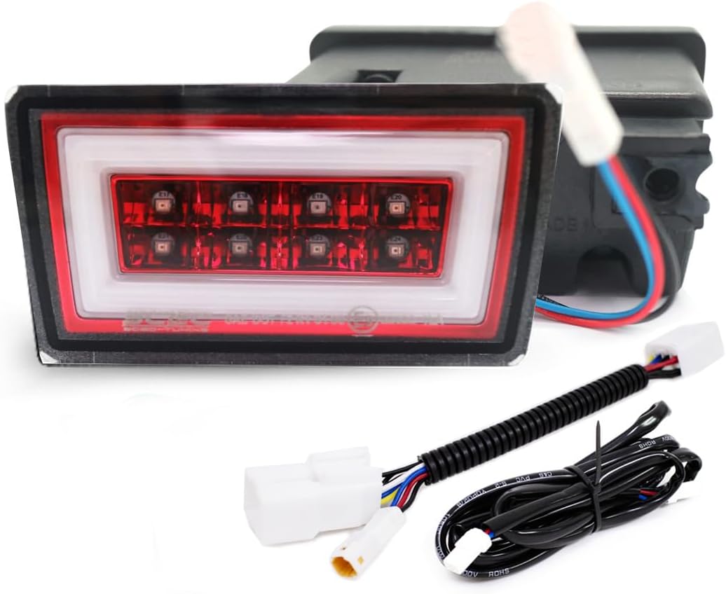 GAZOZ PERFORMANCE PNP+LED Rear Brake Light for 2011+Subaru WRX STI XV W/DRL White Bar - Red Lens F1