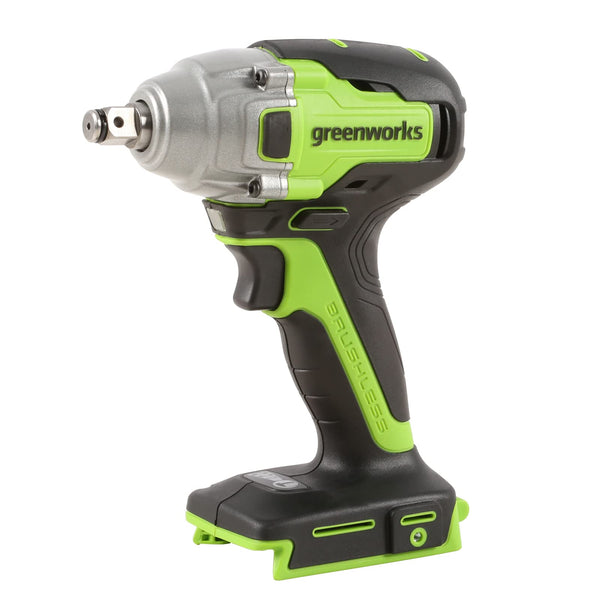 Greenworks GD24ID3 Cordless Impact Drill Driver with Brushless Motor, 2800rpm, 4000ipm, 300Nm Torque 1/4" Hex Chuck WITHOUT 24V Battery & Charger, 3 Year Guarantee