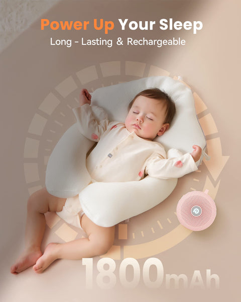 Dreamegg White Noise Machine, Portable Sound Machine Baby Features Powerful Battery, D11Max Sleep Aid Sound Machine for Baby Adults 21 Soothing Sounds for Sleeping Nursery Travel Gift USB Rechargeable