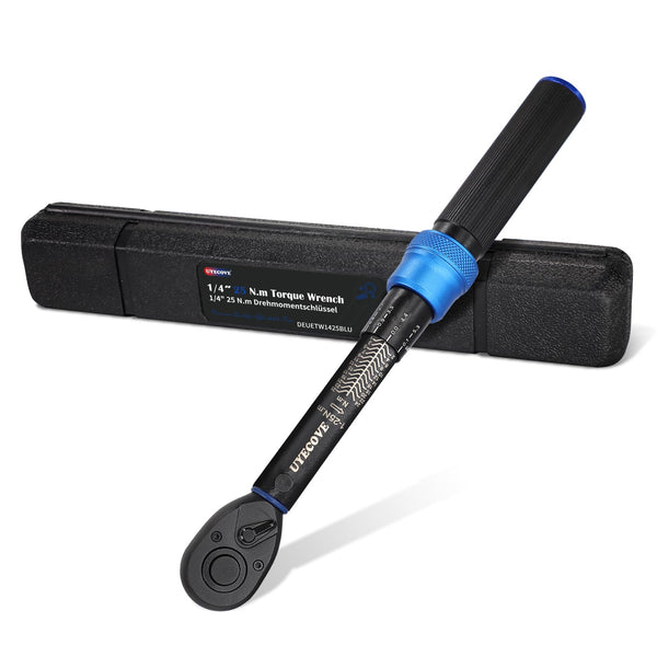 Torque Wrench Set 1/4 5-25Nm, 3/8 20-120Nm, 1/2 40-220Nm, 72 Tooth Dual-Direction Reversible Click Torque Wrenches for Bike Motorcycle, Car, Truck