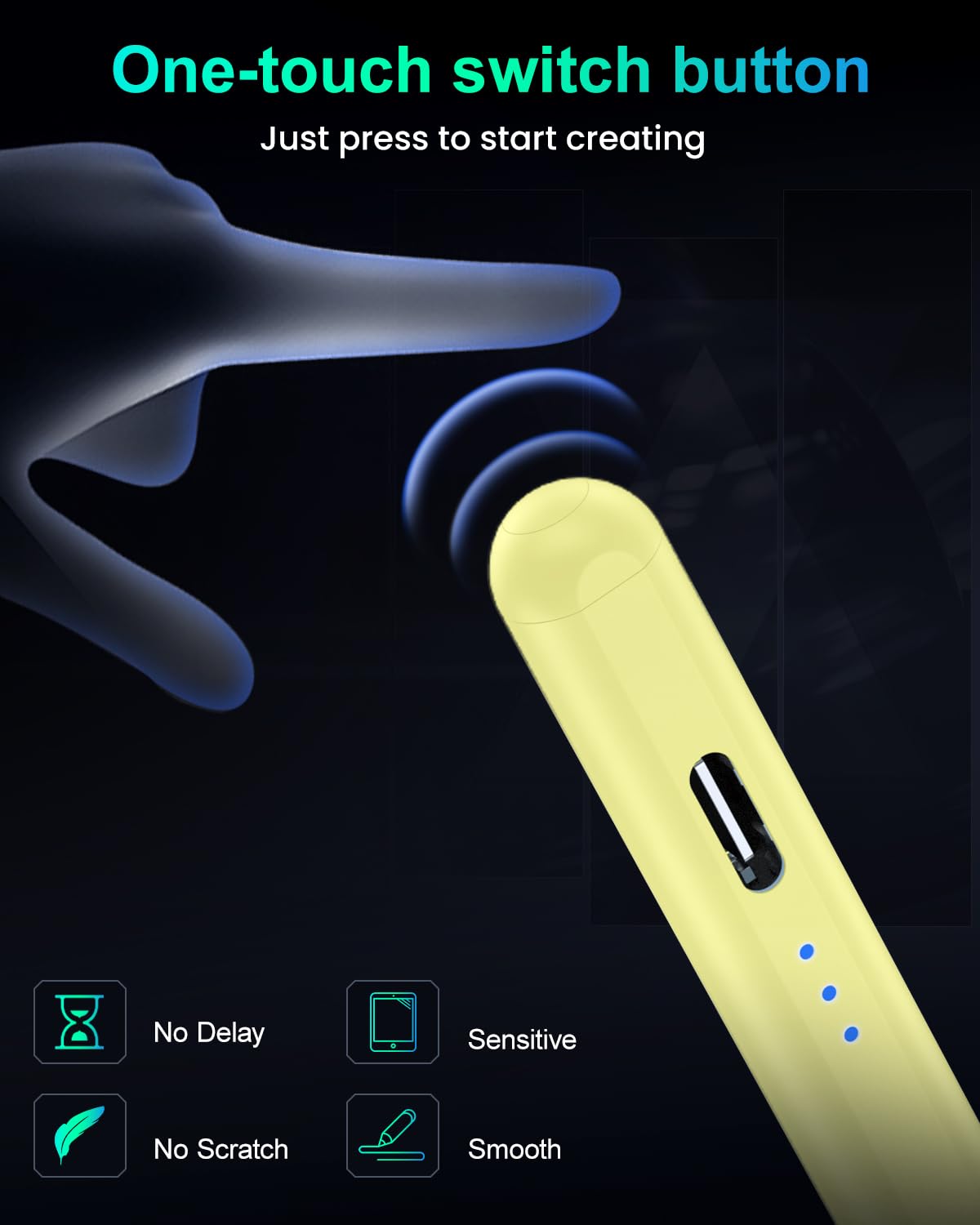 Variglas Pencil for iPad - 2018-2025 15 Minutes Fast Charging, Palm Rejection,Tilt Sensitivity, Stylus Pen Compatible with iPad Pro 11"/12.9"/13", 11/10/9/8/7/6th Gen, Air 3-6, Mini 5/6