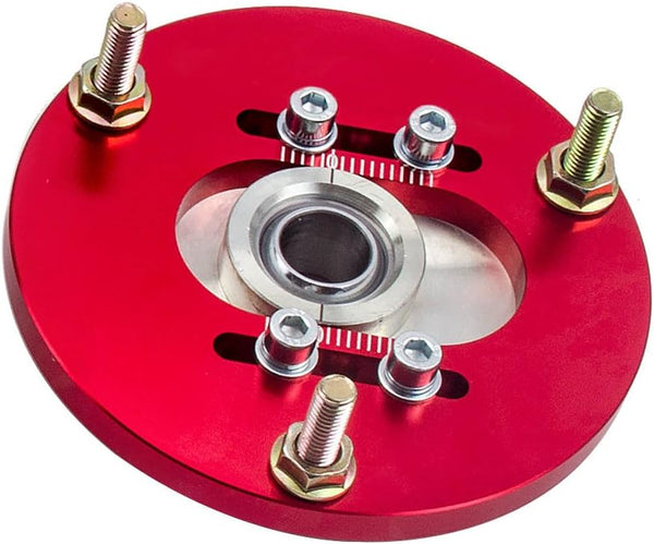 maXpeedingrods Front Camber Plates Coilovers for BMW E36 1991-1998 316i 318i 323i Top Mounts Red