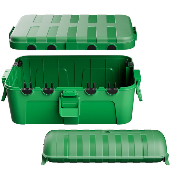 RESTMO Extra Large Waterproof Electrical Box, IP54 Weatherproof Outdoor Outlet Cover, Protect Outlet, Plug, Timer, Power Strip (Not Included), Holiday Light Decoration, 32 x 22 x 13 cm, Black