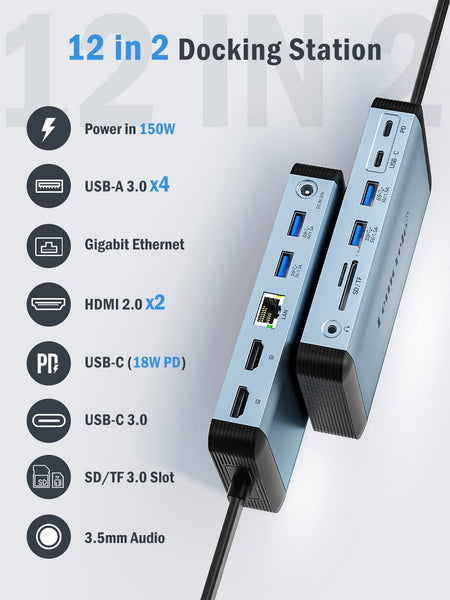 Lemorele 6-in-1 USB C Hub with 4K HDMI, Ethernet, 2 USB Ports, 100W PD Charging for MacBook Pro/Air M1, iPad Pro M1, Switch, Chromecast, PS4