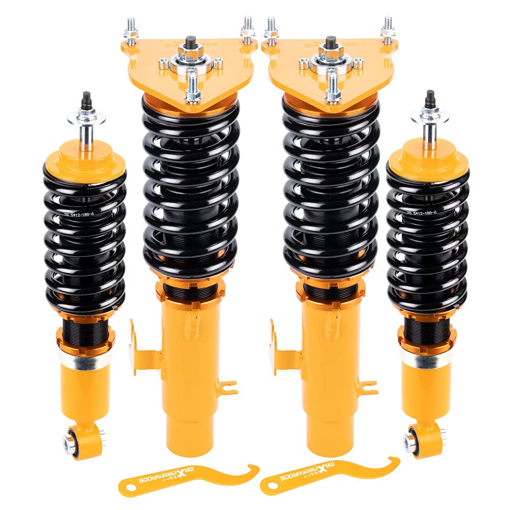 maXpeedingrods Height Adjustable Coilover Lowering Spring Shock Absorber Kit for S R53 Mk I (2002-2006)