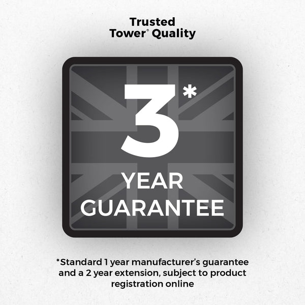 Tower T27032 3-in-1 Deep Filled Snack Maker with Non-Stick Coated Plate and Automatic Temperature Control, 900W, Stainless Steel