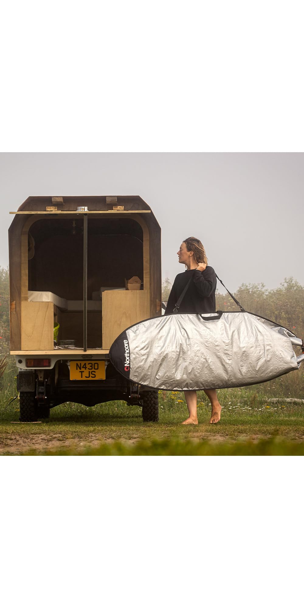 Northcore Surfing and Watersports Accessories - Addiction Shortboard Fish Surfboard Bag 6'0 - Waterproof Sprayproof