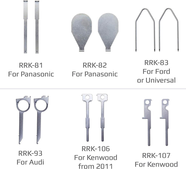 38 Pcs Car Radio Release Keys Set by Keple | Vehicle Panel Stereo Removal Trim Tool Kit for Audio GPS CD Player Radio Head Unit Navigation Installation Disassembly | Pack of 38