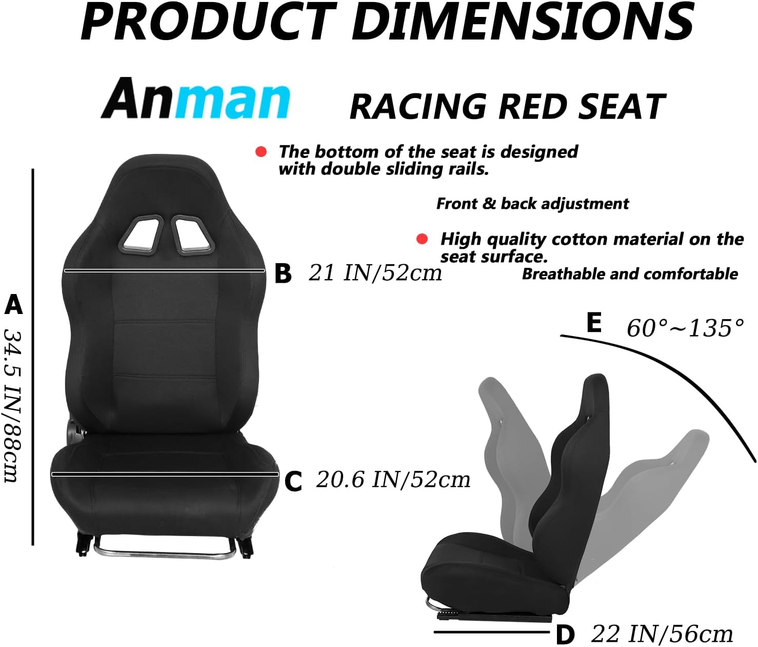 Anman Racing Simulator Cockpit with Black Seat Fit for Minneer Dardoo Flight Sim Game Chair with Neck Pillow Lumbar and Seat Belt Drilling Support for DIY(Not Included Wheel Shifter Pedal)