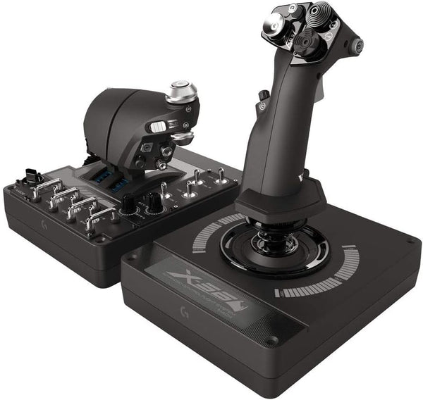 Logitech G X56 H.O.T.A.S Throttle and Joystick Flight Simulator Game Controller, 6 Dregrees of Freedom, 4 Spring Options, +189 Programmable Controls, RGB Lighting, 2x USB, PC - Black ‎945-000059  ‎G513 Carbon