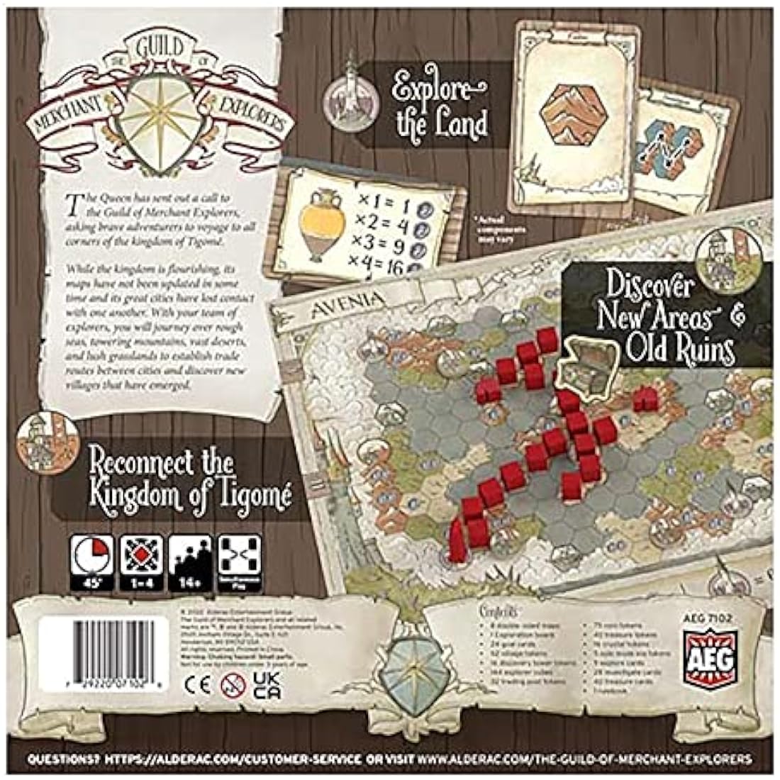Alderac Entertainment Group | The Guild of Merchant Explorers Board Game in English for All Family | Strategic and Competitive Game for 1-4 Players | Establish New Cities