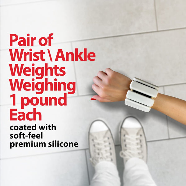 Gymnastics Power Ankle And Wrist Weights For Women And Men | 0.5 kg Each (2 per set) | Unique Removable And Light Reflagged Adjustable Weights,