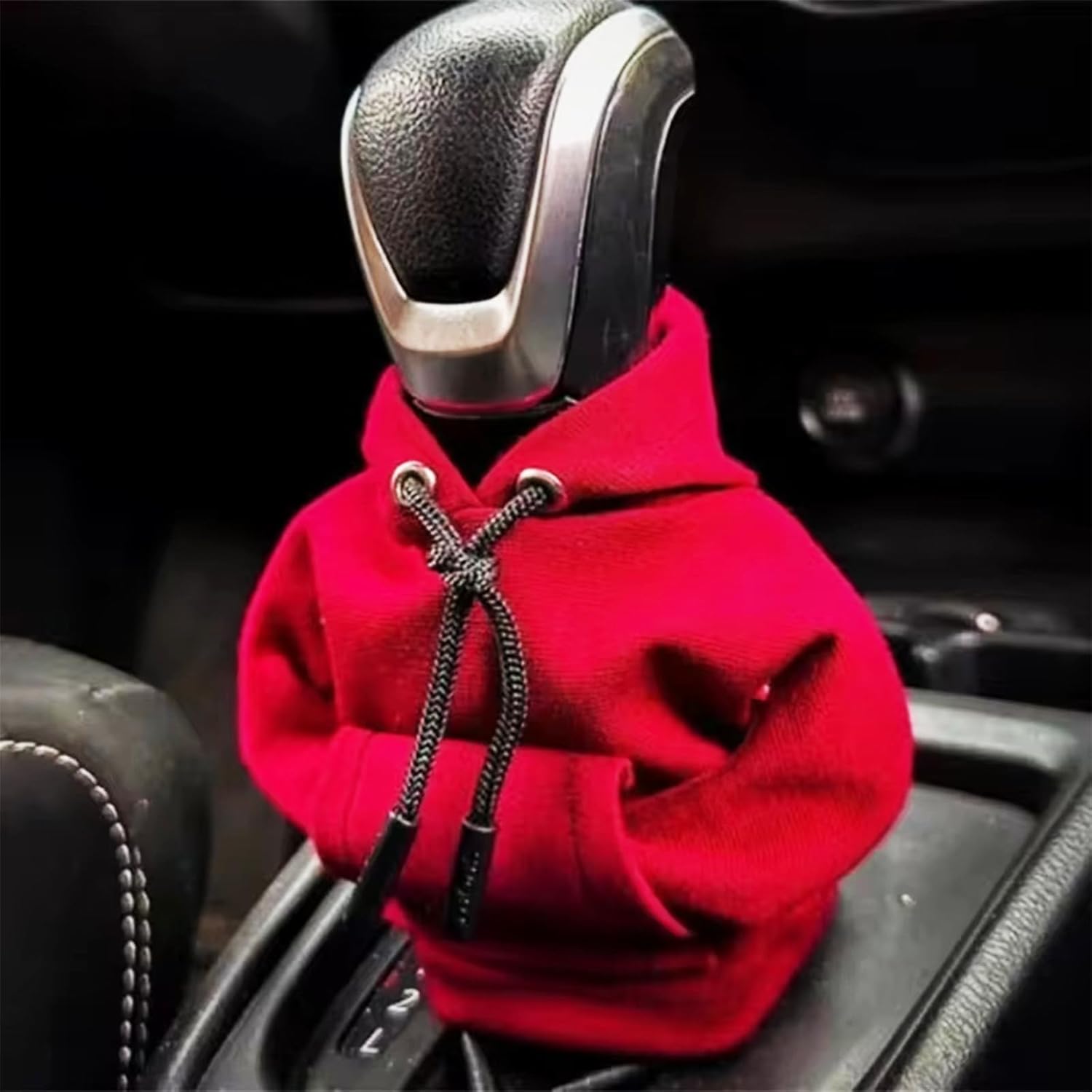 Mini-Hoodie Gear Shift Knob Cover Stylish and Protective Car Interior Decoration Accessory for Personalized Vehicle Look
