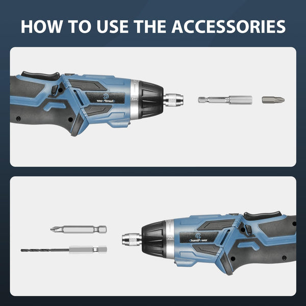 C P CHANTPOWER Drill Bit Sets and Screwdriver Bit Sets with Case for Drilling Wood, Plastic, Soft Metal, 41 Pieces