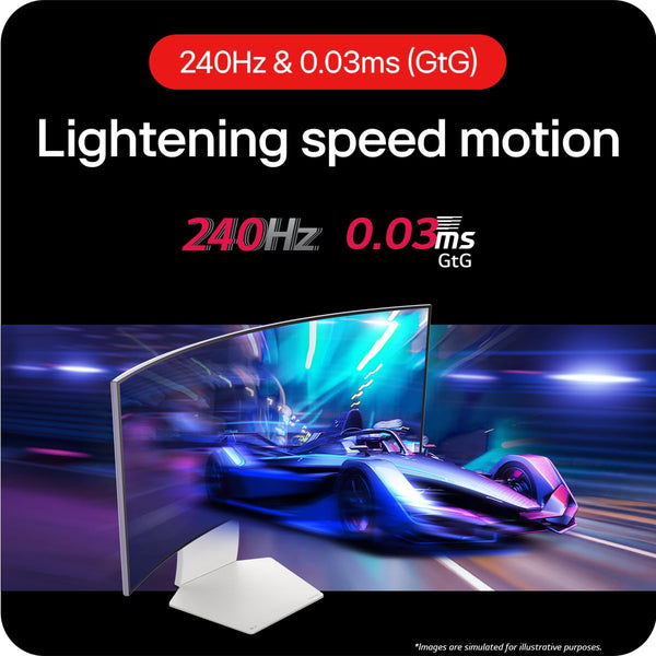 LG UltraGear OLED Gaming Monitor 32GS95UV-B, 32 inch UHD 4K, Dual mode 4K: 240Hz / FHD: 480Hz, 0.03ms Response Time, NVIDIA G-Sync & AMD FreeSync Premium Pro, 7W Stereo speakers, DisplayPort, HDMI 2.1