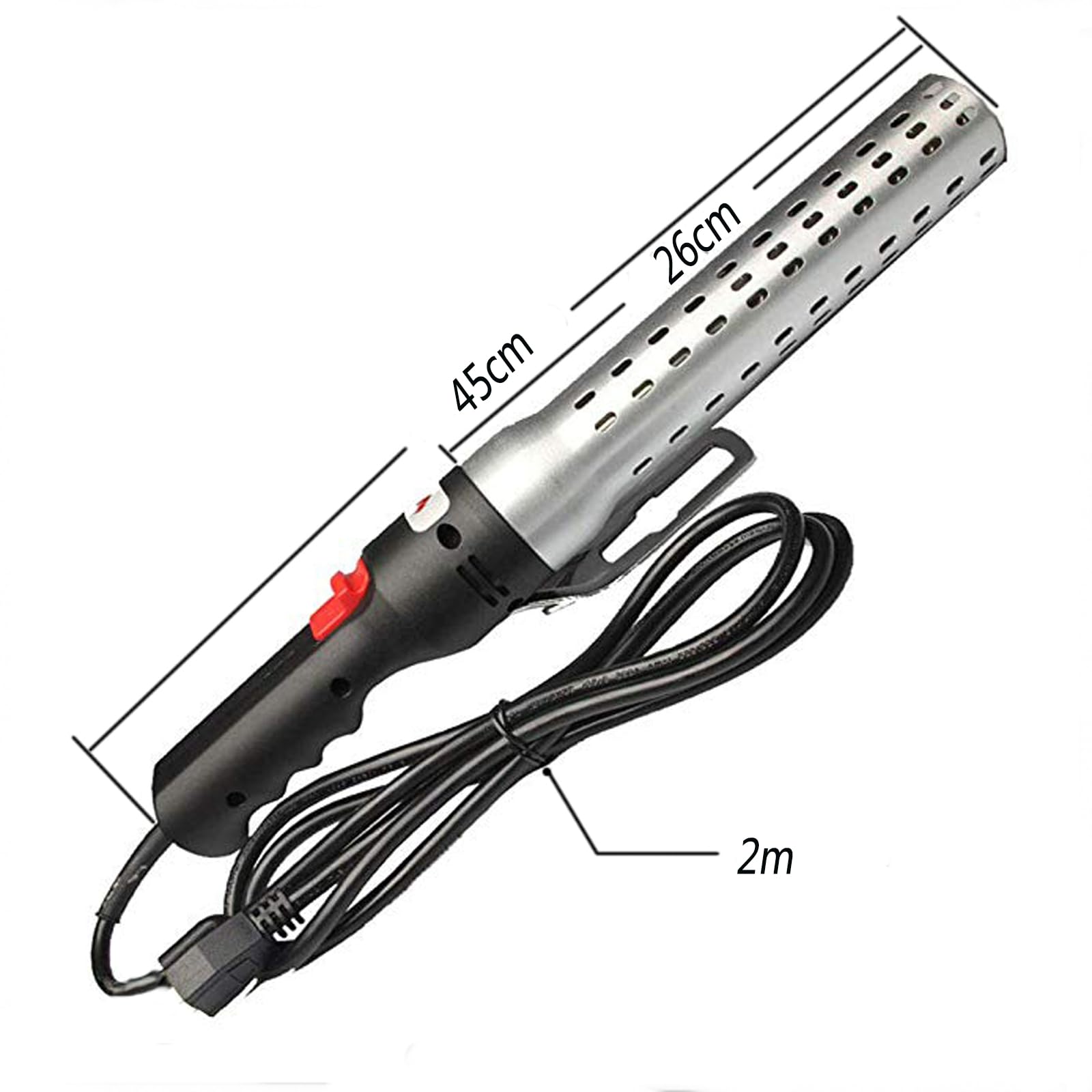 ipalmay Fast Electric Fire Starter,Lump Charcoal Starter,Barbeque & Stove Lighter, 2000W Rapid Heating Air Ignites Charcoal in 60 Seconds,Silver White