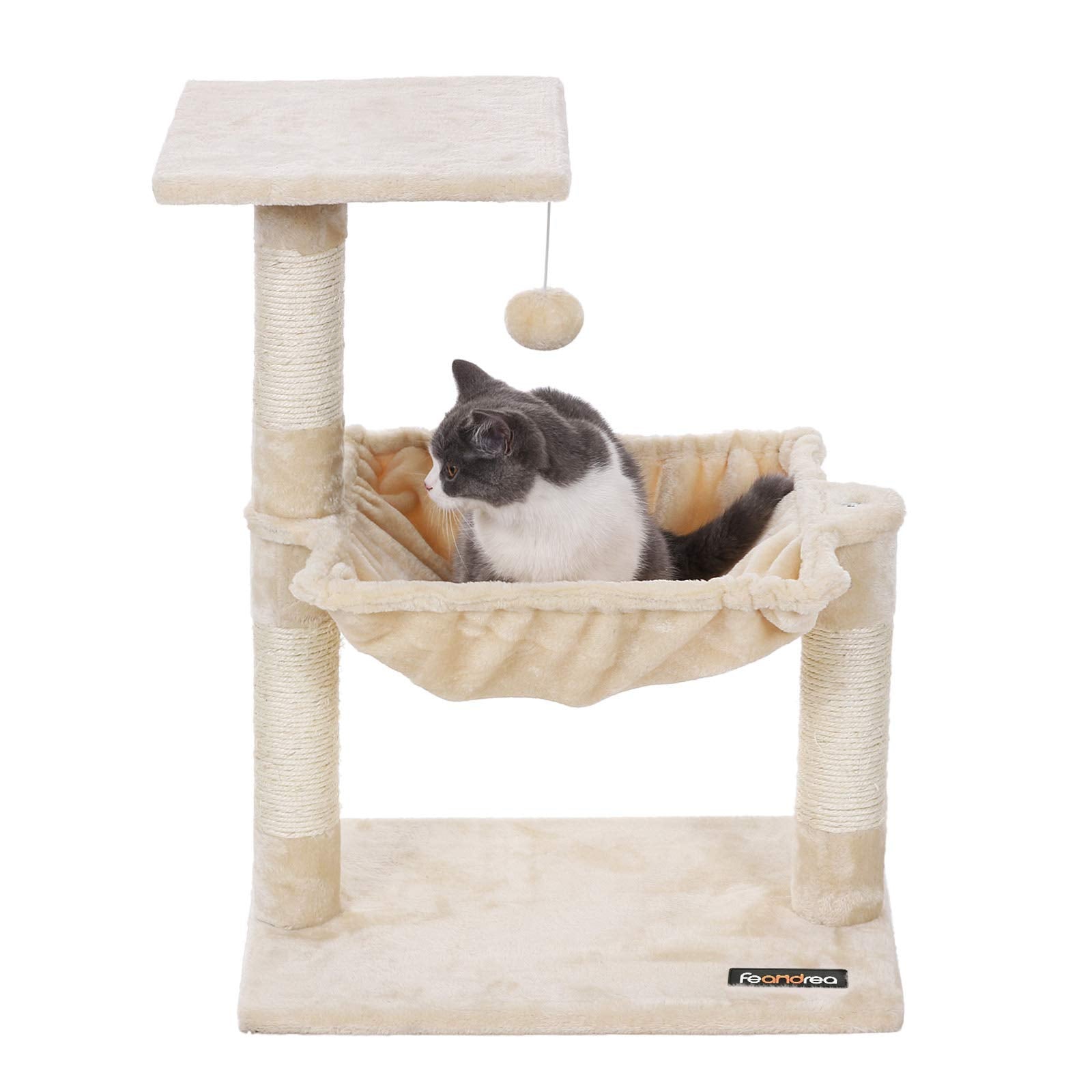 FEANDREA Cats Climb Tree Steady Cat Tree with Plush and Soft Hammock PCT82M