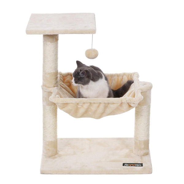 FEANDREA Cats Climb Tree Steady Cat Tree with Plush and Soft Hammock PCT82M