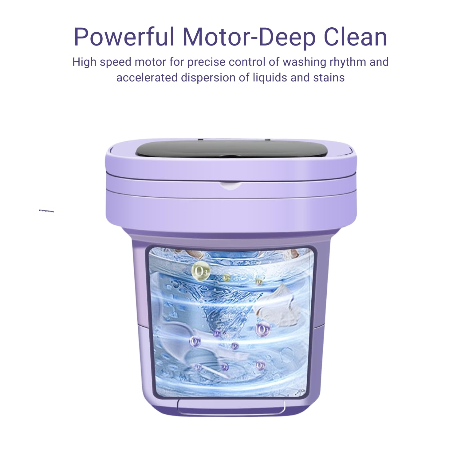 Portable Washing Machine, 11L Foldable Washer & Spin Dryer with Laundry Bag & Drying Net & Microfiber Cloths, Laundry Machine with 3 Cleaning Modes for Baby Clothes and Underwear (Blue)