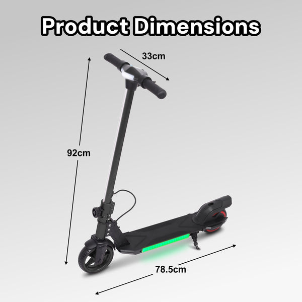 Electric Scooter Kids Foldable Mobility Scooters E Bike With RGB LED Lights For Ages 6-12 Boys Girls | 3 Speed Modes | 6-10 KM Range Dual Braking System 150W Motor Gift for Children