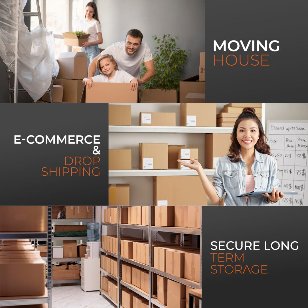 K-MART Packaging Tape, Industrial Duty Brown Parcel Tape 6 Rolls With Low Noise - 48mm X 66m, Secure Sticky Brown Tape For Box Packaging, Moving Boxes, Packing Tape Strong For Moving House (6 rolls)