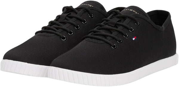 Tommy Hilfiger Women's Canvas Lace Up Sneaker Fw0fw08641 Low Top