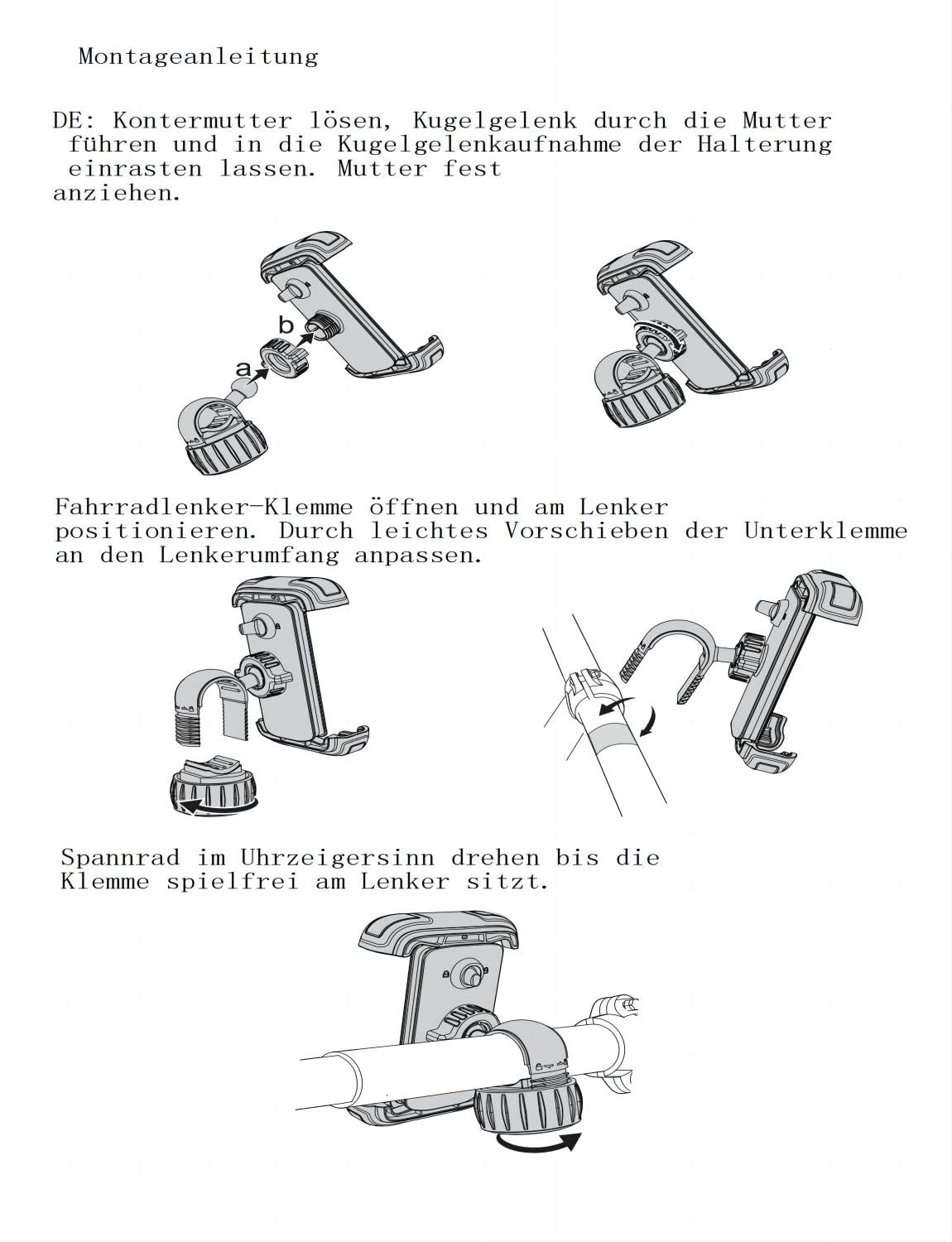 LISEN Bike Phone Holder - [2 Step Install] Bicycle Phone Holder for Bikes, [Silicone Pro+] Motorbike Phone Mount E-Scooter, Trolley Golf Accessories for iPhone 16, 4.7''-7.0'' Mobile Phones