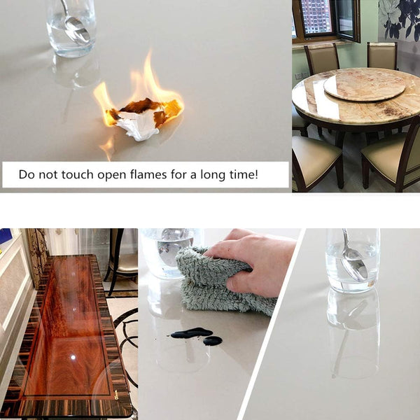 Hode Clear Sticky Back Plastic Roll, Transparent Self Adhesive Vinyl Book Covering Film 40cmX10m, Clear Wall Protector Vinyl Wrap, Furniture Stickers